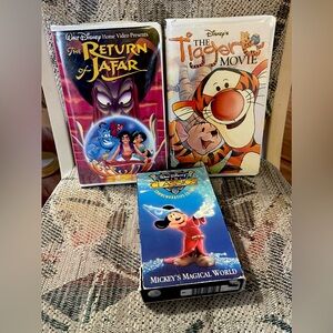 Disney VHS Tapes Mickey Mouse, Jafar, Tigger Movies